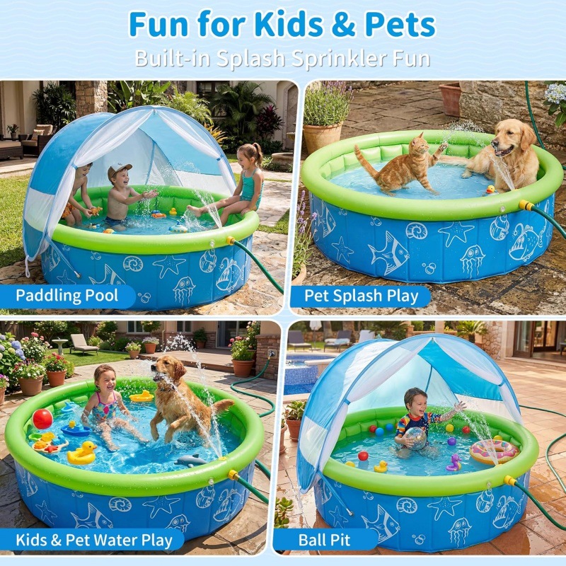 Foldable Kids Frame Pool Sun S – обзор и цена Kids Outdoor Teepee