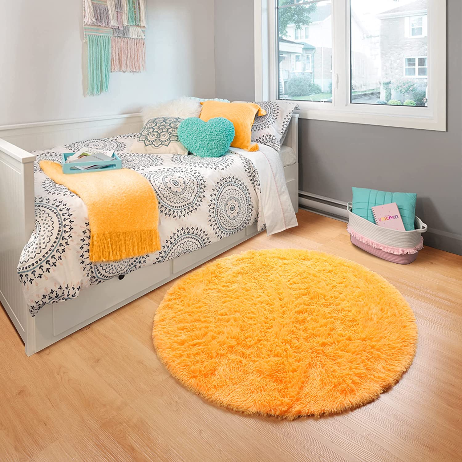 Soft Orange Round Rug Circle R – обзор и цена Kids Outdoor Teepee
