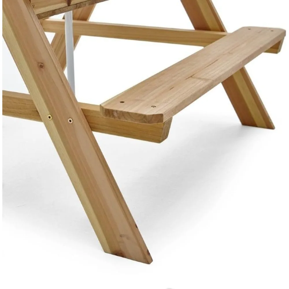 Wooden Kids Picnic Table Outdo – обзор и цена Kids Outdoor Bench With Umbrella