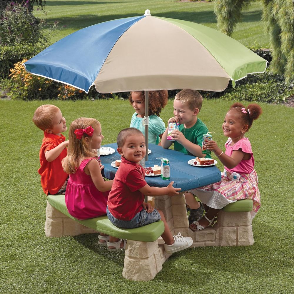 Naturally Playul Kids Picnic T – обзор и цена Kids Outdoor Table With Umbrella