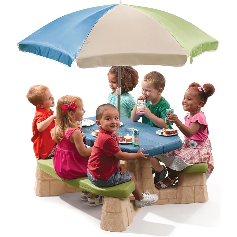 Naturally Playul Kids Picnic T – обзор и цена Kids Outdoor Table With Umbrella