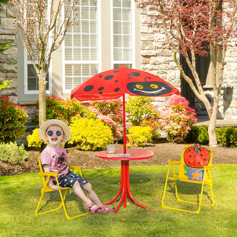 Outsunny Kids Table and Chair  – обзор и цена Kids Outdoor Table And Chairs With Umbrella