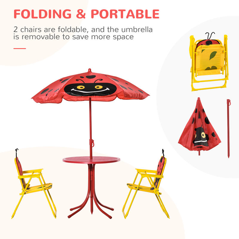 Outsunny Kids Table and Chair  – обзор и цена Kids Outdoor Table And Chairs With Umbrella