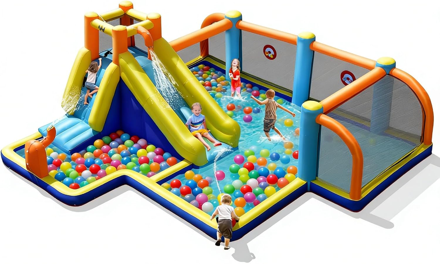 Inflatable Water Slide, Dual C – обзор и цена Kids Outdoor Water Slide