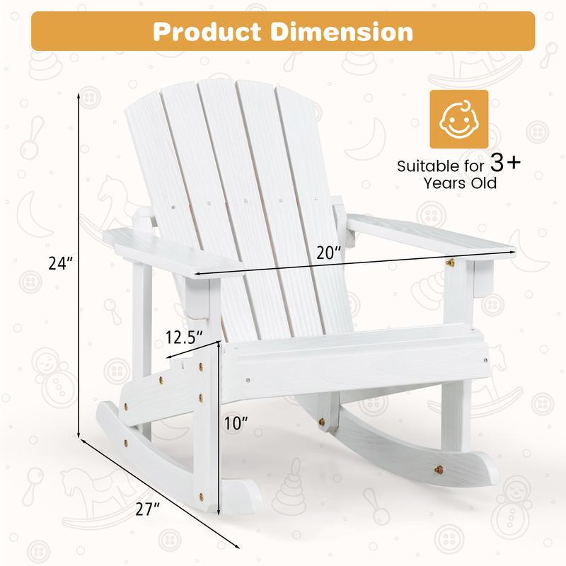 Outdoor Wooden Kid Adirondack  – обзор и цена Kids Outdoor Adirondack Chair