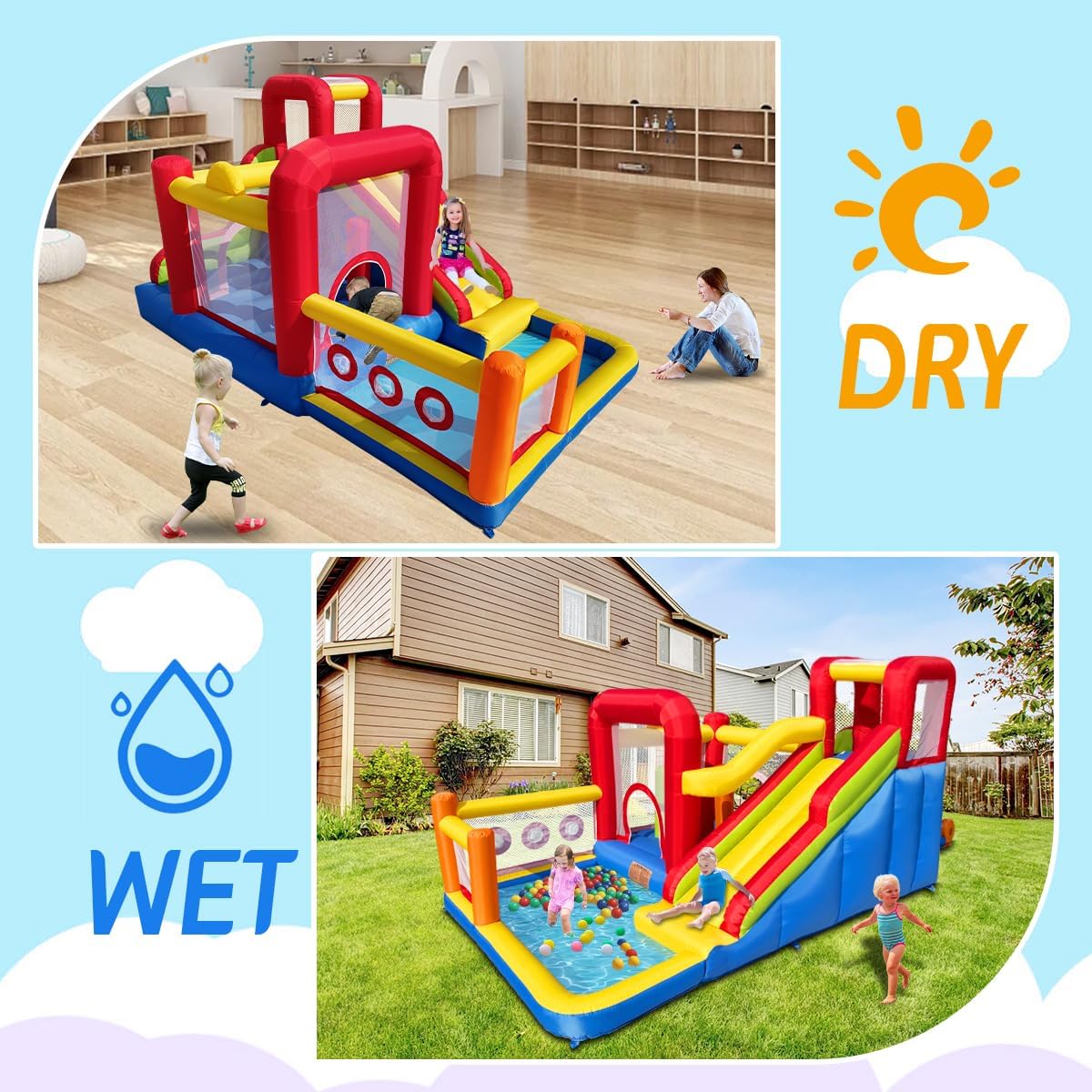 Inflatable Bounce Castle for K – обзор и цена Kids Outdoor Trampoline