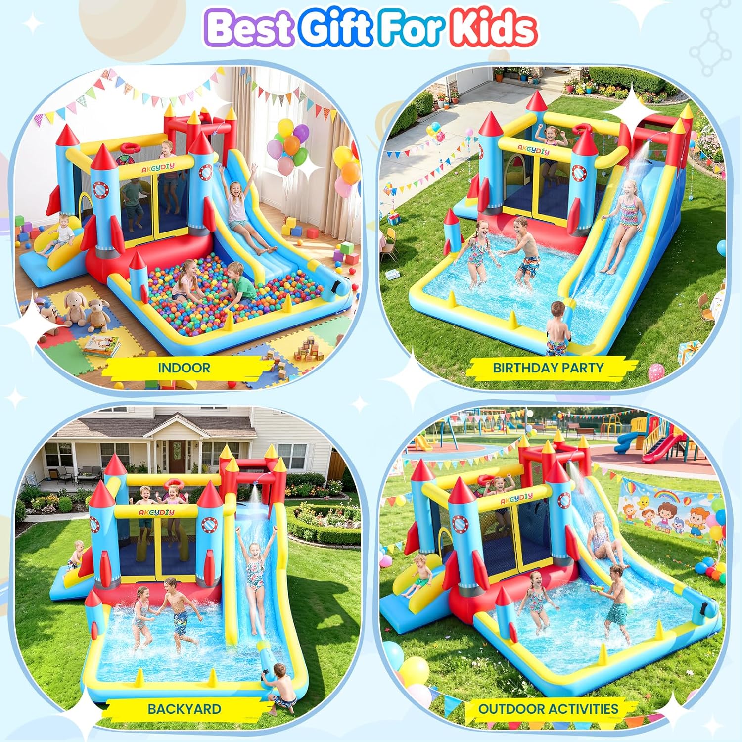12-in-1 Inflatable Bounce Hous – обзор и цена Kids Outdoor Water Slide