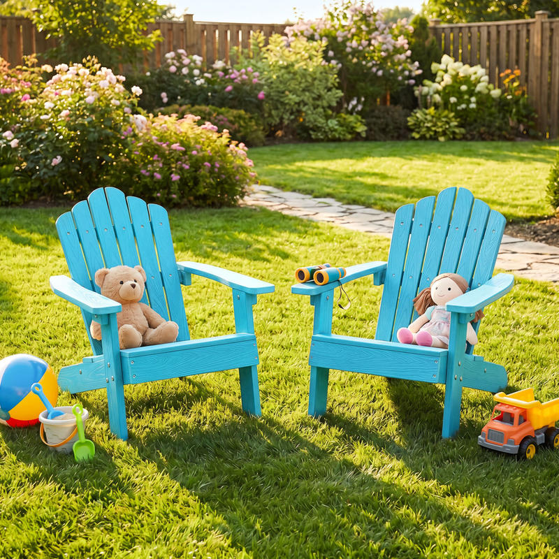 Set of 2 Kids Adirondack Chair – обзор и цена Kids Outdoor Adirondack Chair
