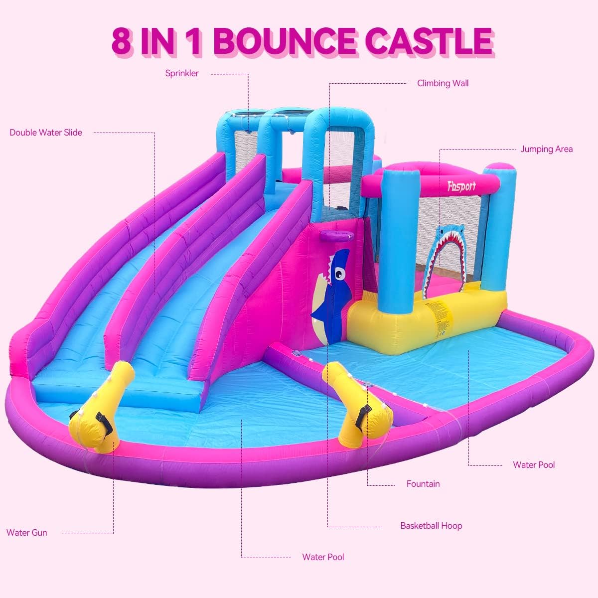 Twin Water Slides Inflatable B – обзор и цена Kids Outdoor Water Slide