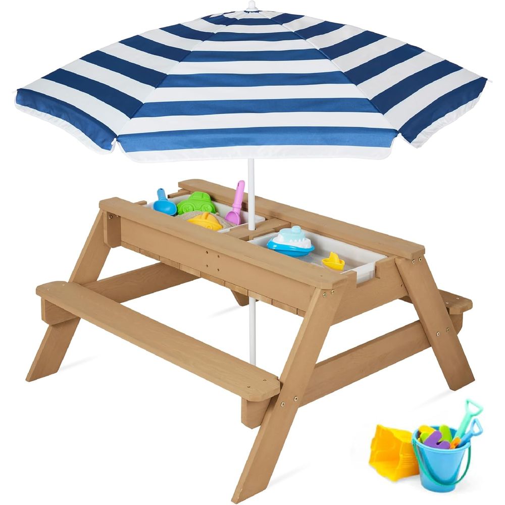 Kids Picnic Table with Umbrell – обзор и цена Kids Outdoor Table With Umbrella