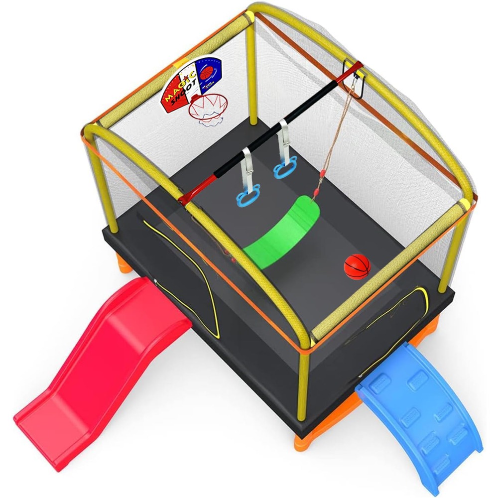 6.5Ft 7-in-1 Rectangle Trampol – обзор и цена Kids Outdoor Trampoline