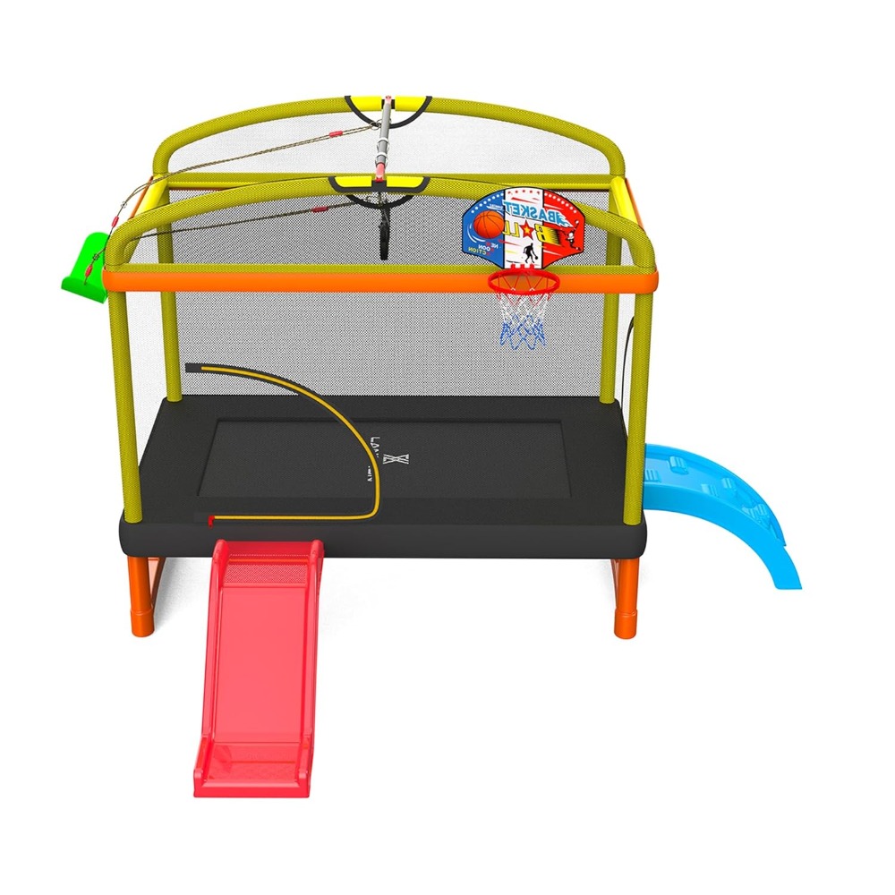 6.5Ft 7-in-1 Rectangle Trampol – обзор и цена Kids Outdoor Trampoline